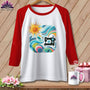 MyDesigns Physical Item White/Red / S Creative Breezes ~ Raglan 3/4 Sleeve Tee