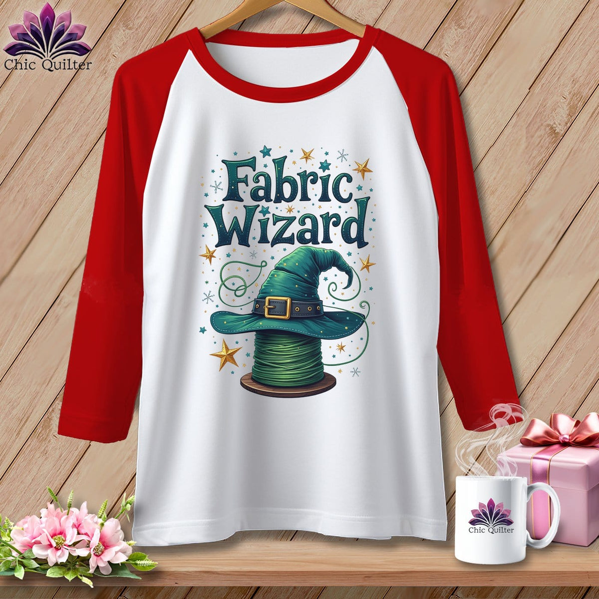 MyDesigns Physical Item White/Red / S Fabric Wizard ~ Raglan Tee