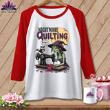 MyDesigns Physical Item White/Red / S Nightmare Quilting ~ Raglan Tee