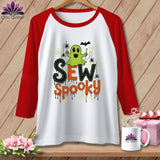 MyDesigns Physical Item White/Red / S Sew Spooky ~ Raglan Tee