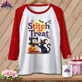 MyDesigns Physical Item White/Red / S Stitch or Treat ~ Raglan Tee