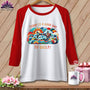 MyDesigns Physical Item White/Red / S Today is a Good Day to Quilt ~ Raglan 3/4 Sleeve Tee