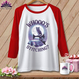 MyDesigns Physical Item White/Red / S Whooos Stitching ~ Raglan Tee