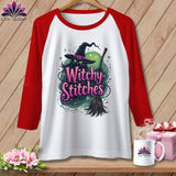 MyDesigns Physical Item White/Red / S Witchy Stitches ~ Raglan Tee