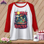 MyDesigns Physical Item White/Red / S Zombie Quilter ~ Raglan Tee
