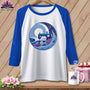 MyDesigns Physical Item White/Royal / S Lakeshore Breezes ~ Raglan 3/4 Sleeve Tee