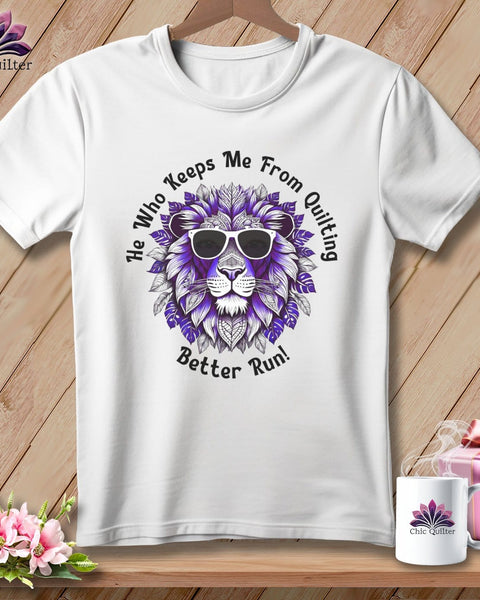 MyDesigns Physical Item White / S Better Run - Quilting Grape ~ Relaxed Fit Tee