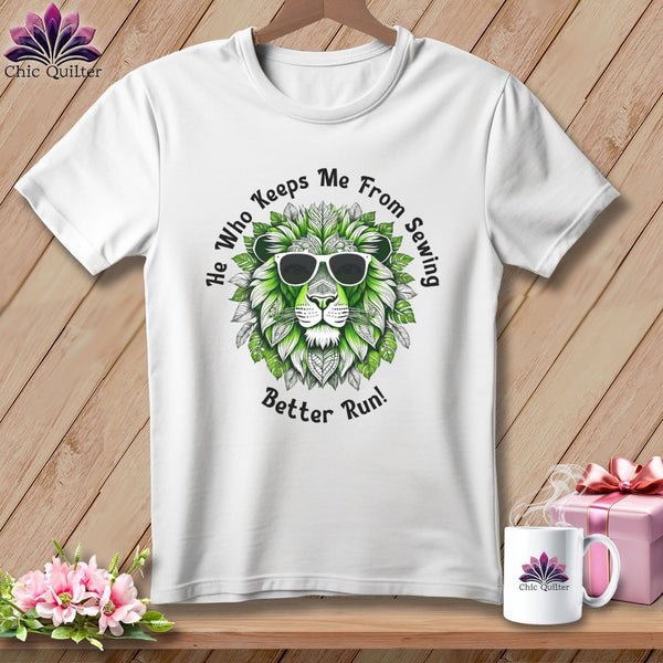 MyDesigns Physical Item White / S Better Run - Sewing Lime ~ Relaxed Fit Tee