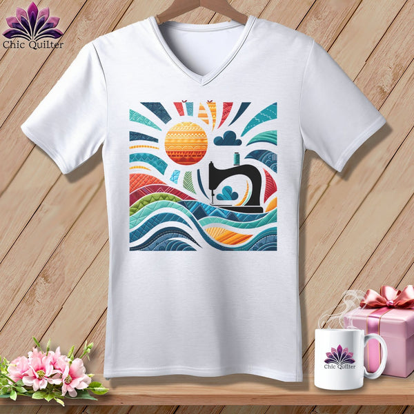 MyDesigns Physical Item White / S Catching My Morning Muse ~ SuperSoft V-Neck Tee