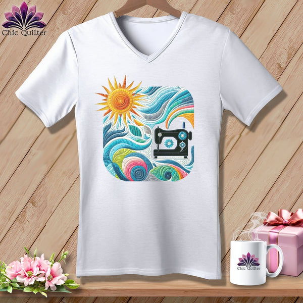 MyDesigns Physical Item White / S Creative Breezes ~ SuperSoft V-Neck Tee