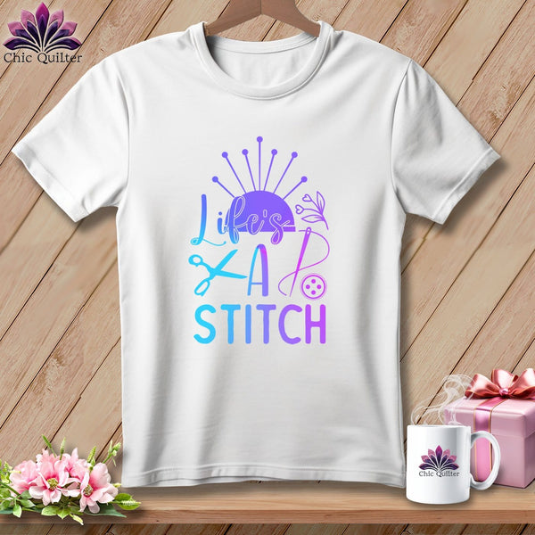 MyDesigns Physical Item White / S Life's a stitch ~Premium Tee