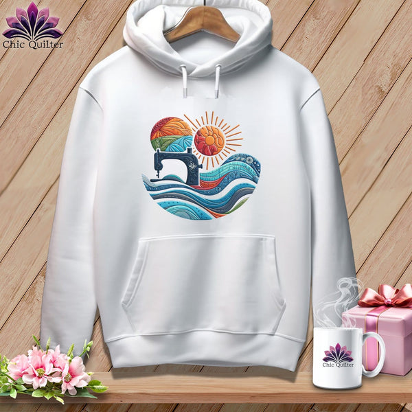 MyDesigns Physical Item White / S Quilting the Current ~ Premium Hoodie