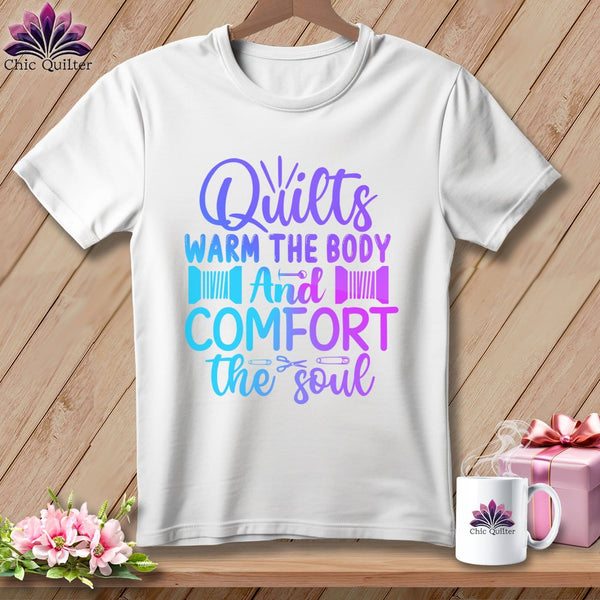 MyDesigns Physical Item White / S Quilts Warm the Body and Comfort the soul ~Premium Tee