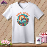 MyDesigns Physical Item White / S Sewing Sunrays ~ SuperSoft V-Neck Tee