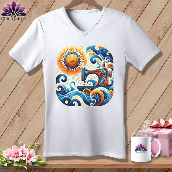 MyDesigns Physical Item White / S Sunset Dream Threads ~ SuperSoft V-Neck Tee