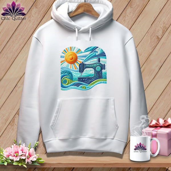 MyDesigns Physical Item White / S Surfing the Fabric Sea ~ Premium Hoodie