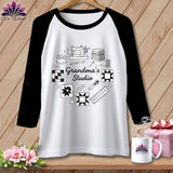 MyDesigns Physical Item XS / White/Black Grandma’s Studio ~ Raglan Tee