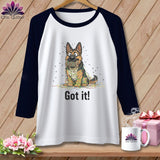 MyDesigns Physical Item XS / White/Navy German Shepherd Helper ~ Raglan Tee