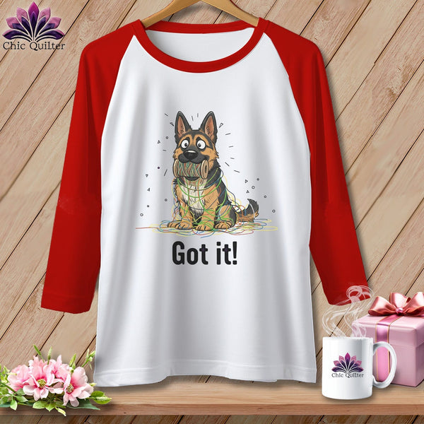 MyDesigns Physical Item XS / White/Red German Shepherd Helper ~ Raglan Tee