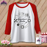 MyDesigns Physical Item XS / White/Red Grandma’s Studio ~ Raglan Tee