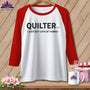 MyDesigns Physical Item XS / White/Red Quilter(ish) ~ I Just Buy Lots of Fabric! ~ Raglan Tee