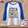 MyDesigns Physical Item XS / White/True Royal Life is Short. Buy More Fabric. ~ Raglan Tee