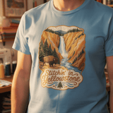 MyDesigns Physical Item Yellowstone National Park ~ Bison, Stitchin in ~ Relaxed Fit Tee