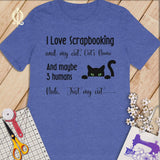 MyDesigns S / Heather True Royal Customized I Love Scrapbooking T-Shirt: Personalized with your Cat's Name!