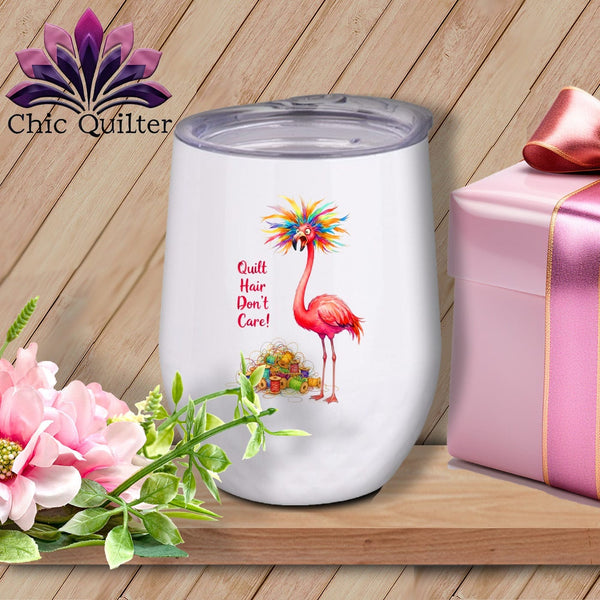 MyDesigns Wine Tumbler 12 oz / White Squawklyn Spoolberg ~ Wine Sipper