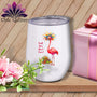 MyDesigns Wine Tumbler 12 oz / White Squawklyn Spoolberg ~ Wine Sipper