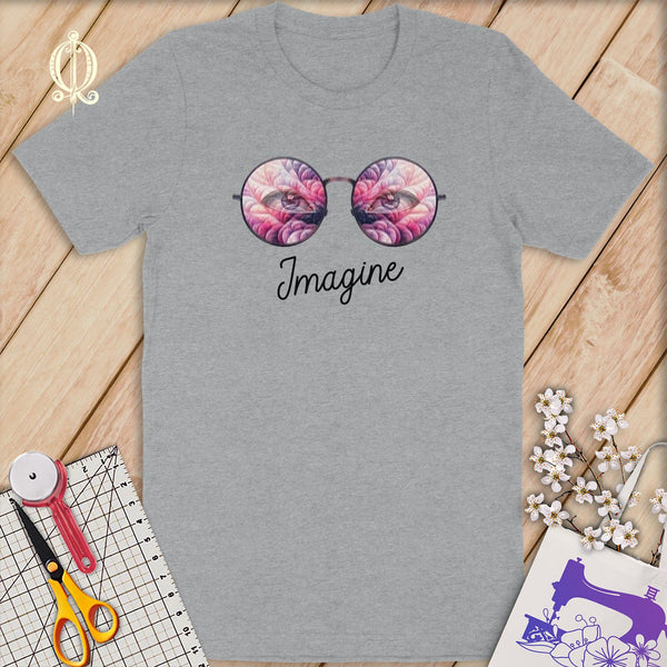 MyDesigns XS / Athletic Heather Imagine Quilt Reflection in Pink ~Limited Edition T-Shirt