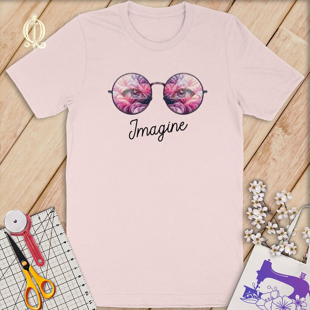 MyDesigns XS / Soft Pink Imagine Quilt Reflection in Pink ~Limited Edition T-Shirt