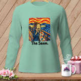 Mint green long-sleeve shirt with 