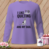 Purple long-sleeve shirt with 