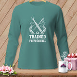 Teal long sleeve shirt with 