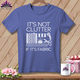 Purple t-shirt with white text 