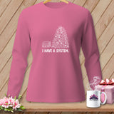 Pink long sleeve shirt with 