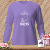 Lavender long-sleeve shirt with 