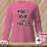 Pink long-sleeve shirt with 