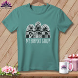 Teal t-shirt with 