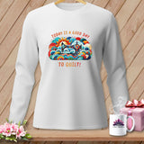 White long-sleeve shirt with 