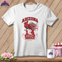White t-shirt featuring a red cardinal graphic and text reading Arizona 1/4 Stitch Squad.