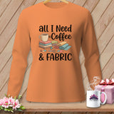 Orange long-sleeve shirt with 