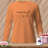 Orange long-sleeve shirt with 