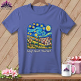 Purple t-shirt with a 