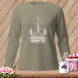 Long-sleeved taupe shirt with 