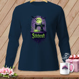 Navy long-sleeve shirt with a 
