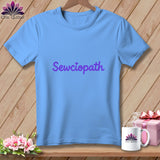 Light blue t-shirt with purple 