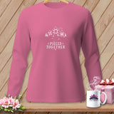 Pink long-sleeve shirt with 