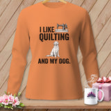 Orange long-sleeve shirt with 